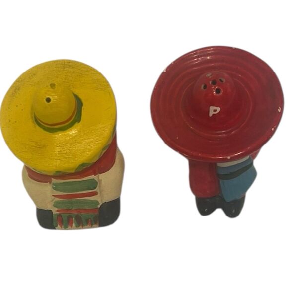 1970s Sombrero Salt & Pepper Shakers | Victoria Japan + Texas Made Set - Picture 5 of 12